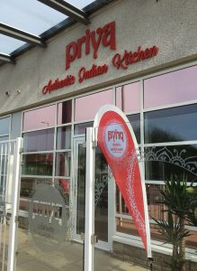 Fascia lettering for Priya Authentic Indian Kitchen